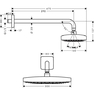 Hansgrohe 27385400 Raindance E 300 Select Верхний душ с держателем 390 мм 2 режима белый/хром