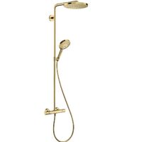 Душова система Hansgrohe Raindance S 240 Showerpipe PowderRain 1jet з термостатом, polished gold optic (27633990)