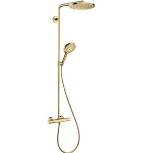купить Душова система Hansgrohe Raindance S 240 Showerpipe PowderRain 1jet з термостатом, polished gold optic (27633990) недорого