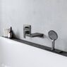 Шланг для лійки Hansgrohe SBox Square 1,45 м виразний в борт ванни, Brushed Black (28010340)
