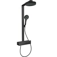 Душова система Hansgrohe RainfinityShowerpipe250 1jet EcoSmart, термостат ShowerTablet 350, Matt Black (28742670)