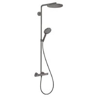 Душова система Hansgrohe Raindance S 240 EcoSmart+ PowderRain 1jet з термостом, Brushed Black Chrome (28825340)