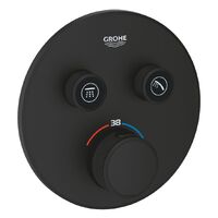 Термостат прихованого монтажу Grohe Grohtherm SmartControl на 2 виходи, чорний матовий (29507KF0)