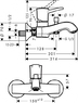 Hansgrohe 31340000 Metropol Classic Змішувач для ванн змішування води одноважільне