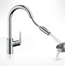 Змішувач для кухні Hansgrohe Focus Focus 240 2jet з висувним виливом, чорний матовий (31815670)