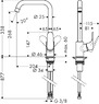 Hansgrohe 31820000 Focus E2 Смеситель для кухни поворотный излив хром 31820