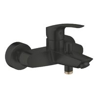 Змішувач для ванни Grohe Eurosmart New одноважільний, настінний монтаж, чорний матовий (333002433)
