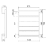Pax 3707-3 Tango Электрический Полотенцесушитель  70x54 см