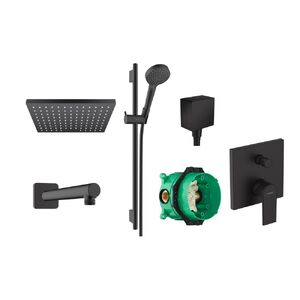 купить Набір прихованого монтажу Hansgrohe EcoSmart 230 Vernis Shape 6 в 1, Matt Black (20230004) недорого