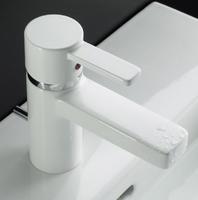 KLUDI ZENTA 382509175 однорычажный смеситель для раковины белый/хром