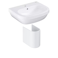 Умивальник підвісний з напівп'єдесталом Grohe Euro Ceramic 55 см, білий (39336000_39201000)