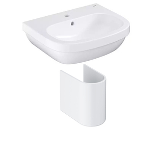 купить Умивальник підвісний з напівп'єдесталом Grohe Euro Ceramic 55 см, білий (39336000_39201000) недорого