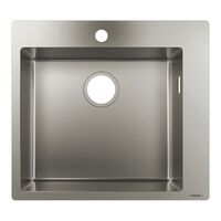 Кухонна мийка Hansgrohe S711-F450 550х500 на стільницю, Stainless Steel (43301800)