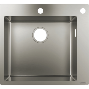 купить Кухонна мийка Hansgrohe S711-F450 на стільницю 2x35, 550х500 мм, Stainless Steel (43305800) недорого