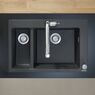 Кухонна мийка Hansgrohe S51 S510-F635 770х510 на 2 чаші 80/450, graphiteblack (43315170)