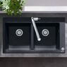 Кухонна мийка Hansgrohe S510-F770 770х510 на 2 чаші 370/370, Graphiteblack (43316170)