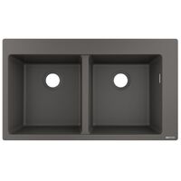 Мийка кухонна Hansgrohe S510-F770 770х510 на 2 чаші 370/370, Stonegrey (43316290)