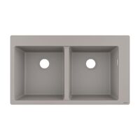 Кухонна мийка Hansgrohe S510-F770 770х510 на дві чаші 370/370, Concretegrey (43316380)