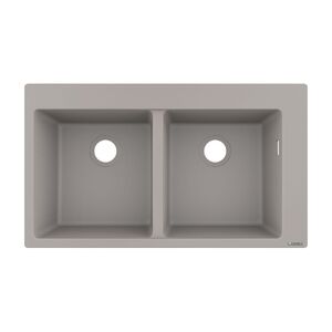 купить Кухонна мийка Hansgrohe S510-F770 770х510 на дві чаші 370/370, Concretegrey (43316380) недорого