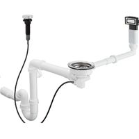 Сифон Hansgrohe D14-11 Automatic з переливом для мийки на 1 чашу, Stainless Steel (43931800)