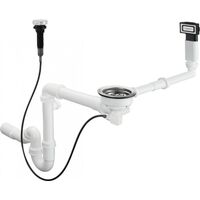 Сифон з переливом для мийки Hansgrohe D16-11 Automatic на 1 чашу, хром (43937000)