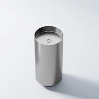 Умивальник окремостоячий Steinberg круглий, D37.8xh83 см, Brushed Steel (442 6500 BS)