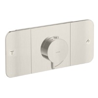 Термостат для 2-х споживачів AXOR One зовнішня частина, Stainless Steel Optic (45712800)