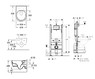 VILLEROY & BOCH 5656RS01 + 458.161.21.1 GEBERIT AVENTO Direct Flush Унитаз Подвесной с Крышкой SlimSeat Soft Close в Одной Коробке + Инсталяция в Комплектк 4 в 1 458.121.21.1