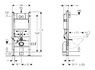 Geberit 458.121.21.1 Duofix комплект 4 в 1: инсталляция с бачком, клавиша Delta, крепеж, прокладка