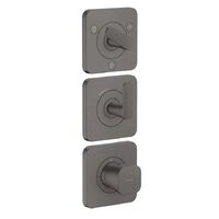 Термостат Axor Citterio C Cubic cut 380/120 для 3-х споживачів, Brushed Black Chrome (49711340)