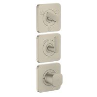 Термостат Axor Citterio C Cubic cut 380/120 для 3-х споживачів, Brushed Nickel (49711820)