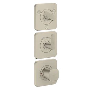 купить Термостат Axor Citterio C Cubic cut 380/120 для 3-х споживачів, Brushed Nickel (49711820) недорого