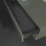 Комплект умивальника на стільницю Villeroy&Boch Antao 51х40 см Ceramic Plus, Almond з тумбою Villeroy&Boch Antao 120х36х50 см LED LED, Leaf Green Matt Lacquer, з експозиції салона (4A7351AM/L22010