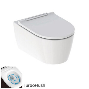 купить Geberit ONE 500.202.01.1 TurboFlush Унитаз подвесной безободковый с сиденьем Soft Close 500202011 недорого
