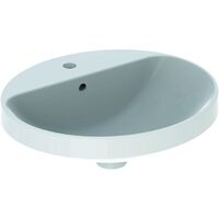 Умивальник накладний Geberit VariForm овальний 50х45, білий (500.713.01.2)