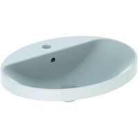 Умивальник накладний Geberit VariForm овальний 60х48, білий (500.725.01.2)