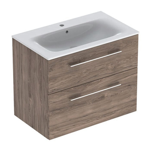 купить Шафа з умивальником Geberit Selnova Square, горіх темний/білий (501.210.00.1/500.995.00.1) недорого