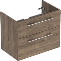 Шафа для вмивальника Geberit Selnova Square slim rim з двома ящикам, горіх темний (501.210.00.1)