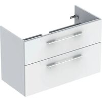 Шафа для вмивальника Geberit Selnova Square slim rim, з двома ящиками, білий (501.212.00.1)