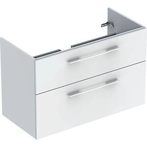 купить Шафа для вмивальника Geberit Selnova Square slim rim, з двома ящиками, білий (501.212.00.1) недорого