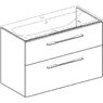 Шафа для вмивальника Geberit Selnova Square slim rim, з двома ящиками, білий (501.212.00.1)