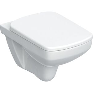 купить Комплект підвісного унітазу Geberit Selnova Square лійкоподібний, Rimfree, з сидінням з кришкою T53, білий (501.961.00.1) недорого