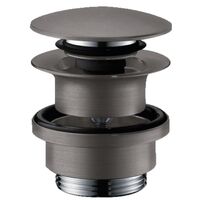 Донний клапан для умивальника Hansgrohe з переливом push-open, Brushed Black (50100340)