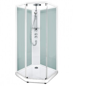 купить найкраща душова кабіна фірма ido 558.486.00.1 Showerama 10-5 Comfort 100 см сріблястий, прозоре скло / матове скло недорого
