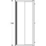Душова кабіна квадратна Geberit GEO: 87.5–90x87.5–90x190см, сріблястий / скло прозоре (560.122.00.2)