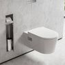 Тримач туалетного паперу Hansgrohe XtraStoris Rock з вмонтованим йоршиком, дверцятами під плитку, Matt Black (56062670)