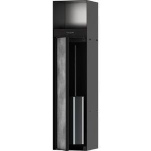 купить Тримач туалетного паперу Hansgrohe XtraStoris Rock з вмонтованим йоршиком, дверцятами під плитку, Matt Black (56062670) недорого