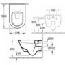 подвесной унитаз с монтажной рамой Villeroy & Boch 92246100 + 92249061 + 5614R201