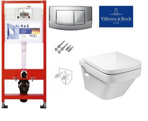 купить Villeroy&Boch 5685H101 + 9400005 TECE Omnia Architectura Подвесной Унитаз с Крышкой Soft Close 9.400.005 Комплект TECEbase kit недорого