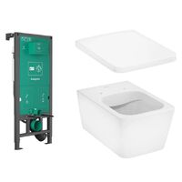 Комплект унітаза підвісного Hansgrohe EluPura Q з інсталяцією iFrame, білий (60301100)